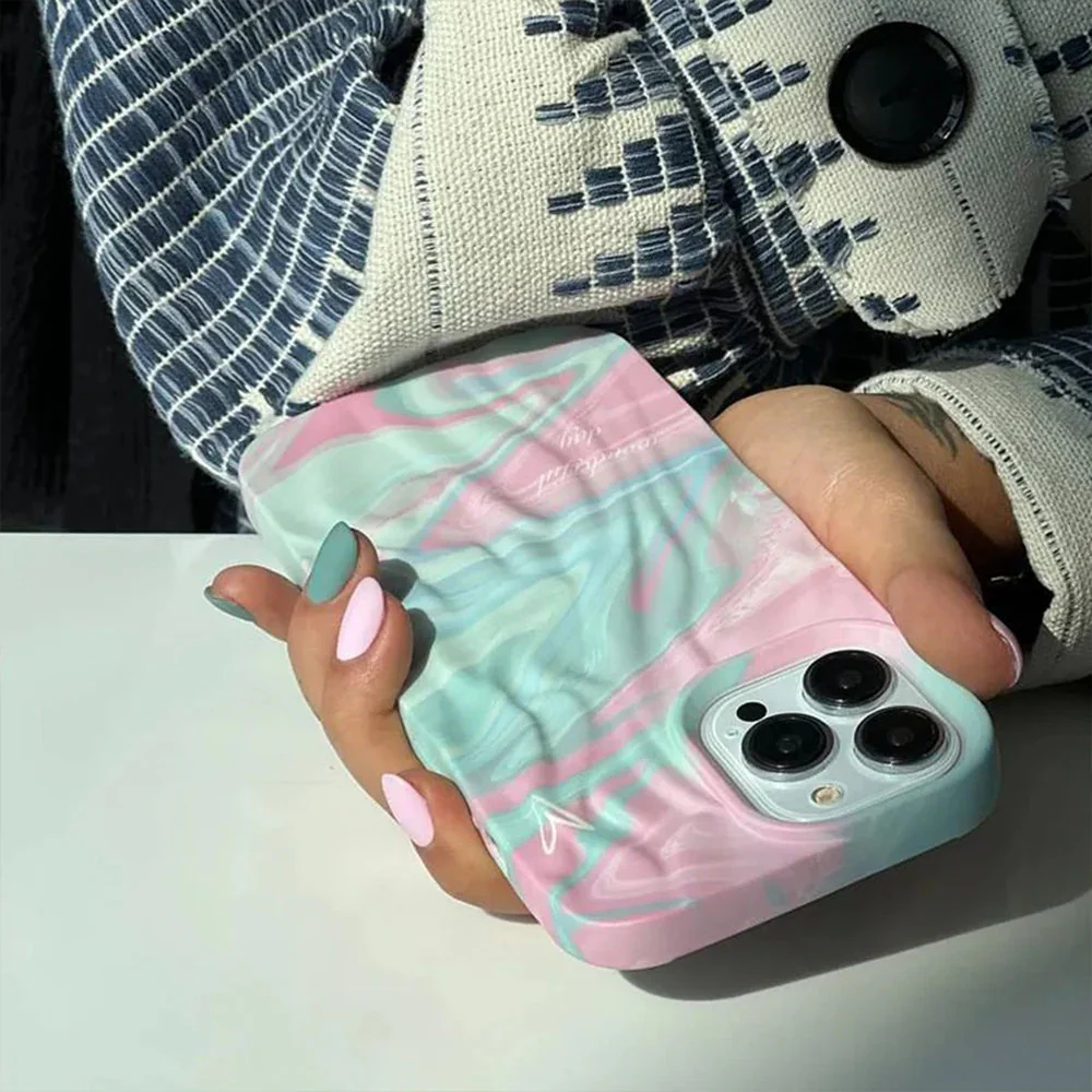 Artistic Wave Expression Protective iPhone Case - Image 3