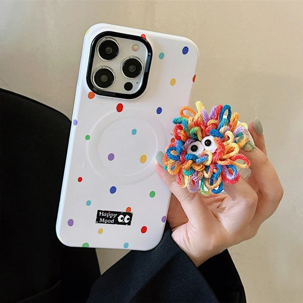 Colorful Soft Polka iPhone Case - Image 3