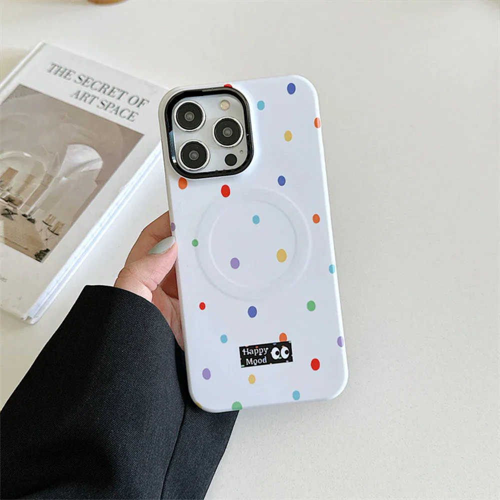 Colorful Soft Polka iPhone Case - Image 4
