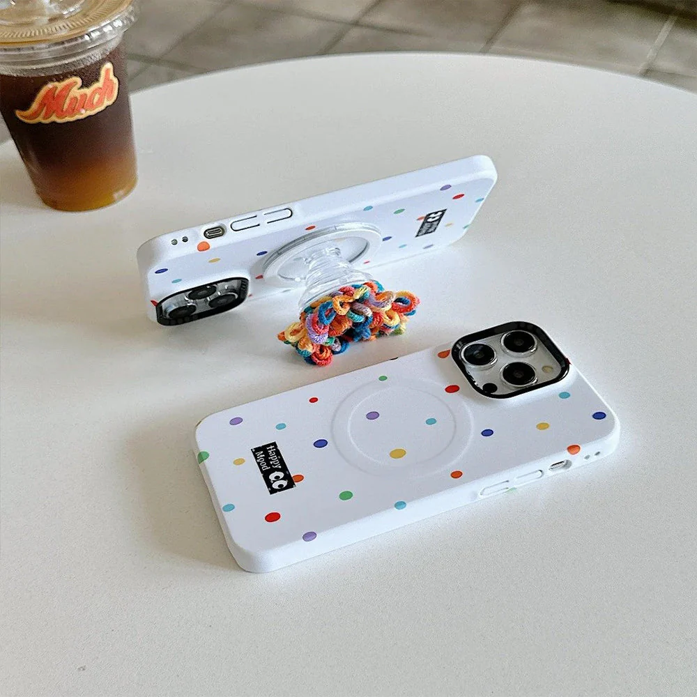 Colorful Soft Polka iPhone Case - Image 5