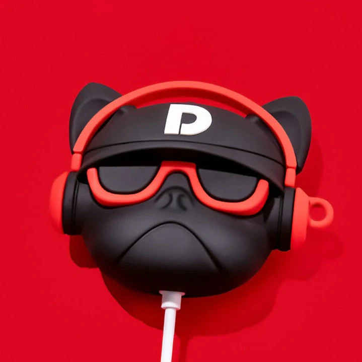 Hip-Hop Bulldog Silicone Apple AirPods Case - Image 5