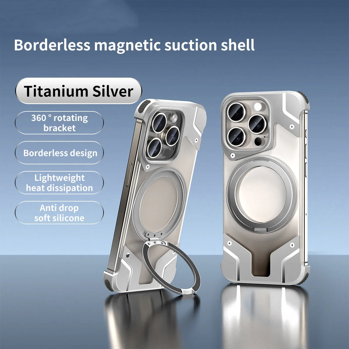 Metal Frameless Kickstand iPhone Case - Image 10