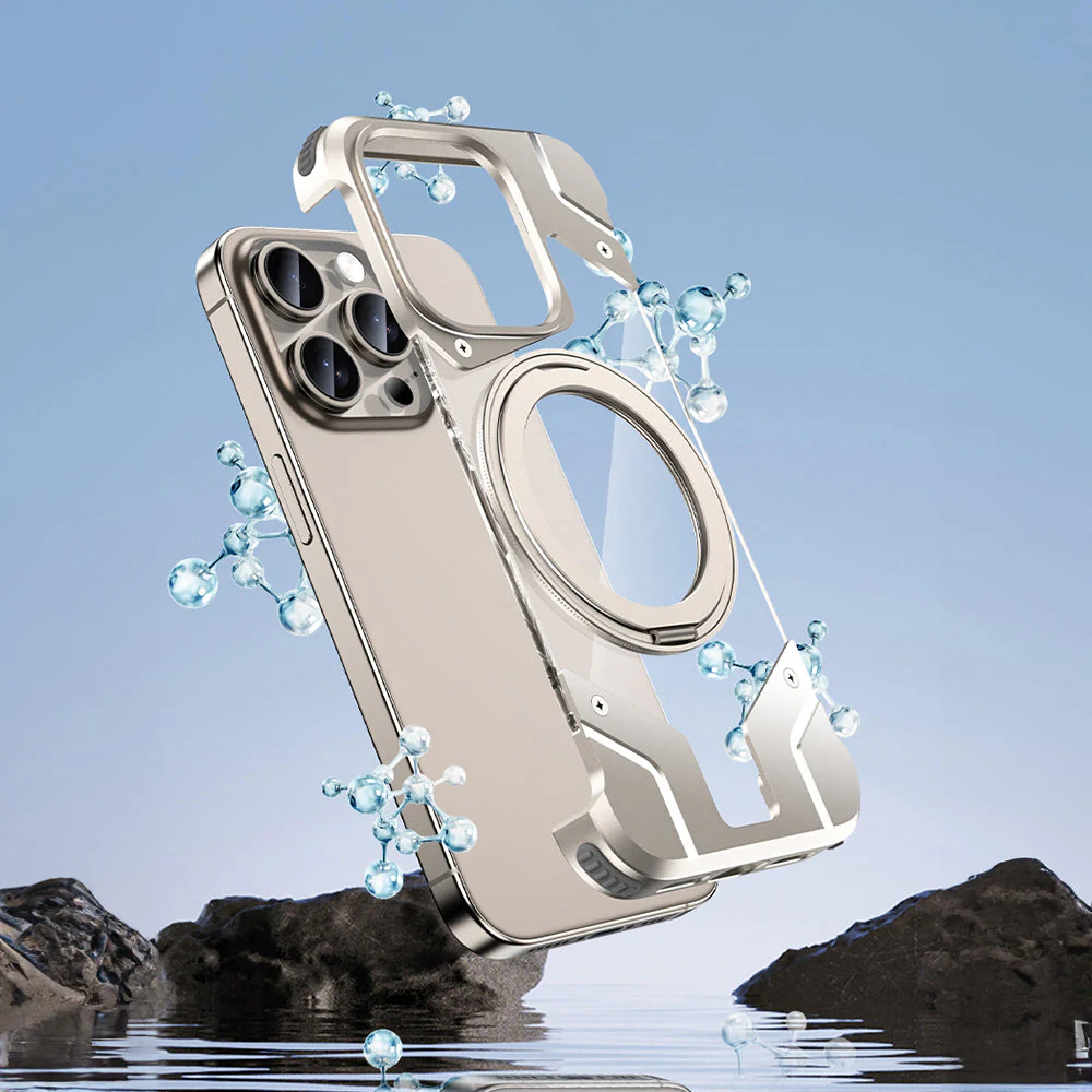 Metal Frameless Kickstand iPhone Case - Image 4