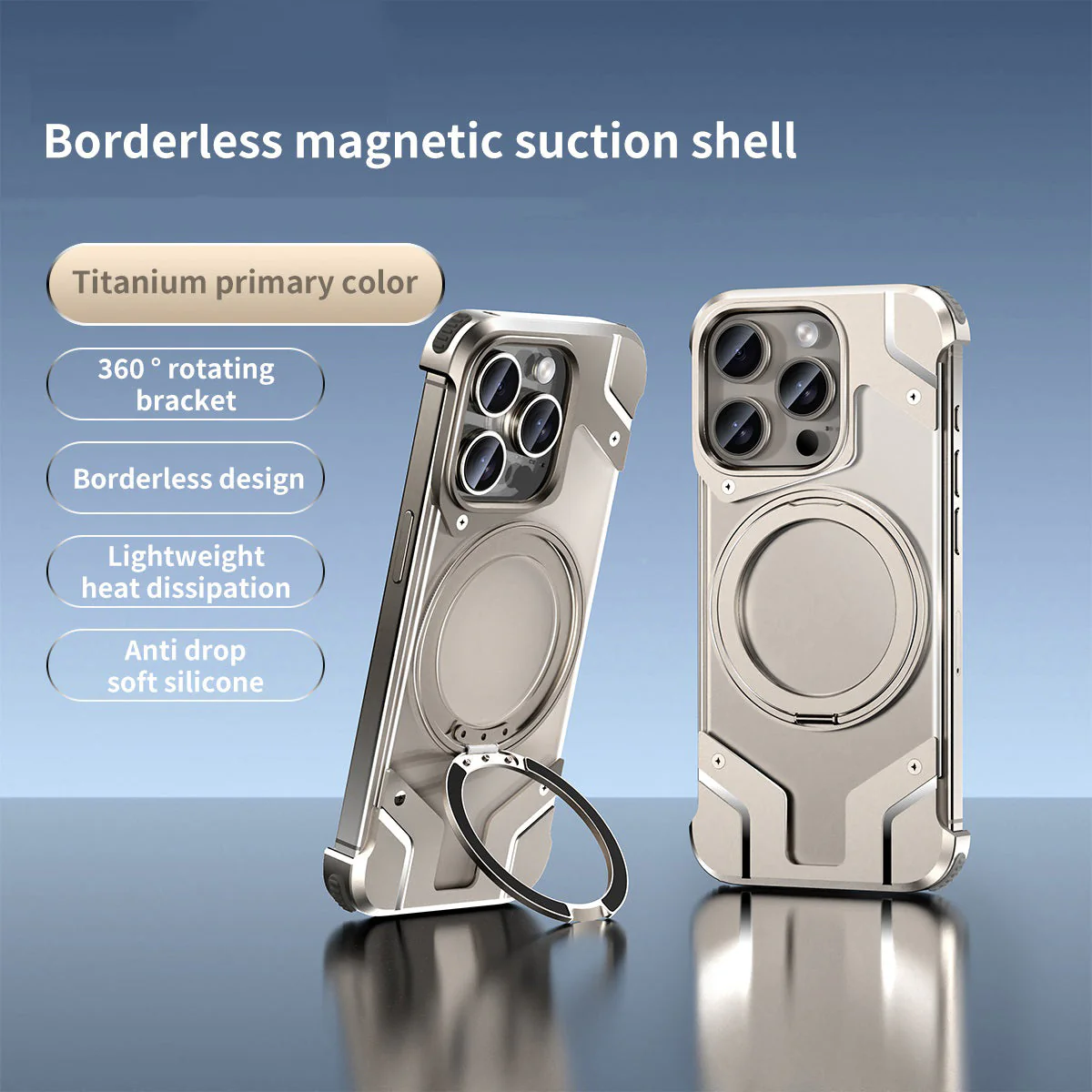 Metal Frameless Kickstand iPhone Case - Image 9